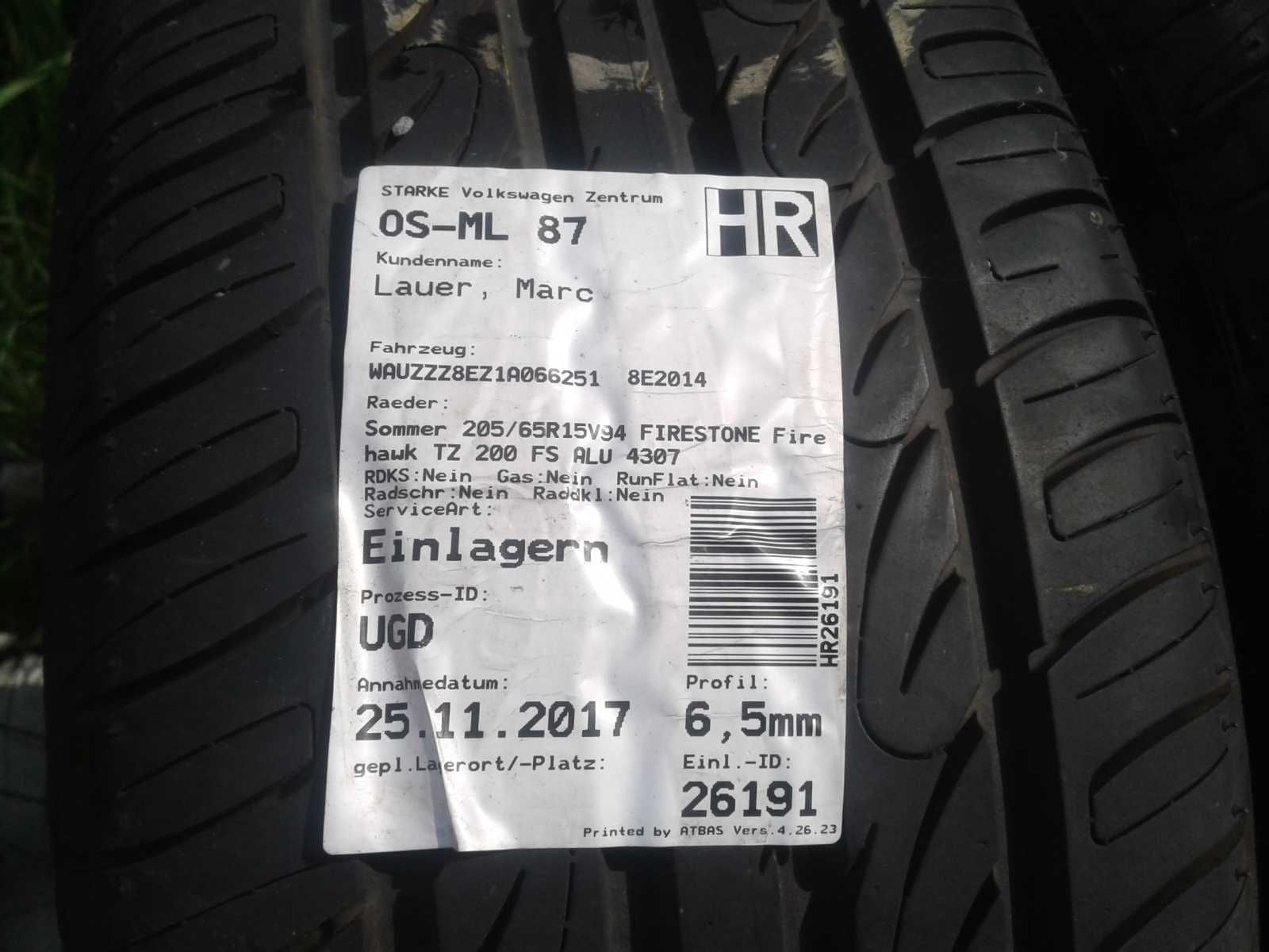 4 Opony 205 65 R15 94V Firestone 2x6mm 2x6,5mm BMW 5 E39