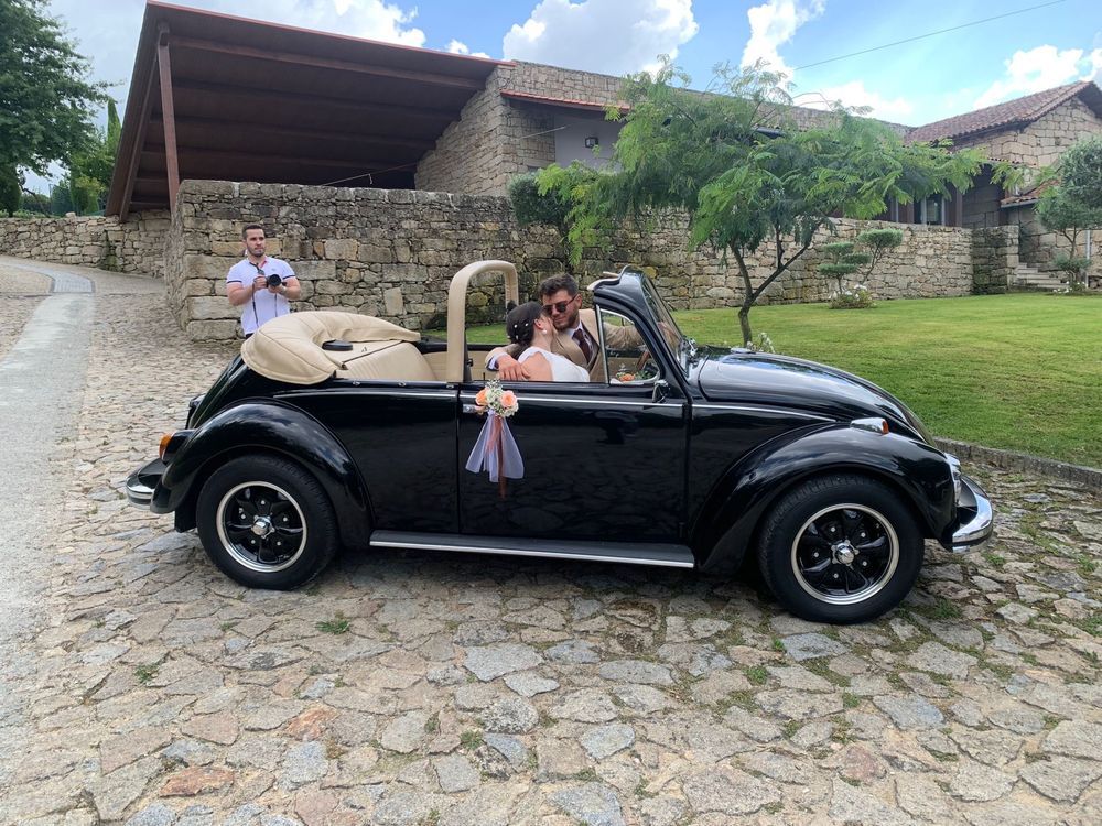 Carro clássico - Carocha descapotável Preto serviço de aluguer