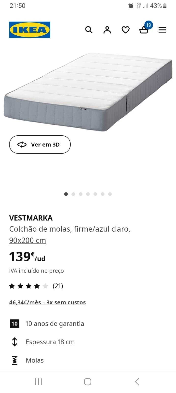 Beliche  - IKEA KURA Cama Reversivel com colchão e estrado extra