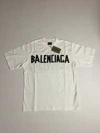 футболка Balenciaga Black Scotch logo Tee