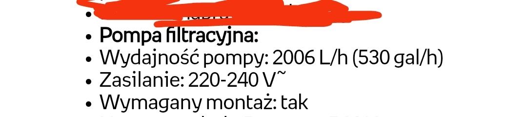 Pompa do basenu nowa