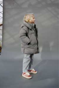 Натуральний пуховик Zara куртка подовжена 2-3 років 98 104 см