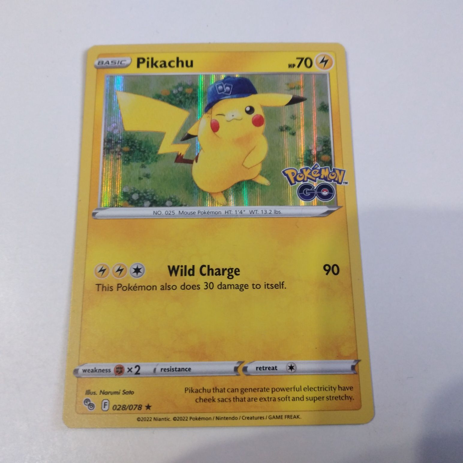 Pikachu Holo - Pokemon Go - Karty Pokemon