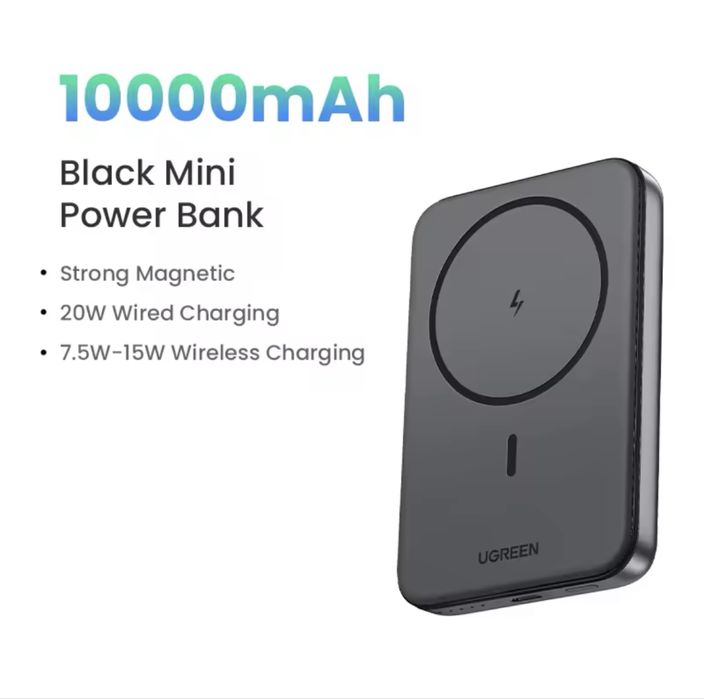 Магнітний павербанк UGREEN 10000mAh MagSafe з бездротовою зарядкою