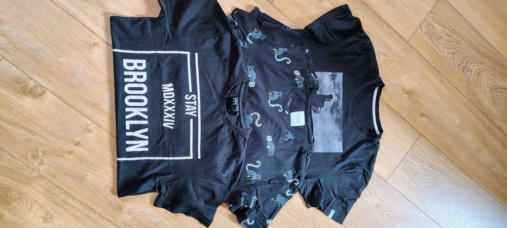 Koszulki t-shirt czarne męskie rozmiar M x 3 Reebok Cropp Reserved