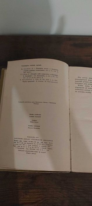 Literatura polska okresu romantyzmu podręcznik PRL 1972