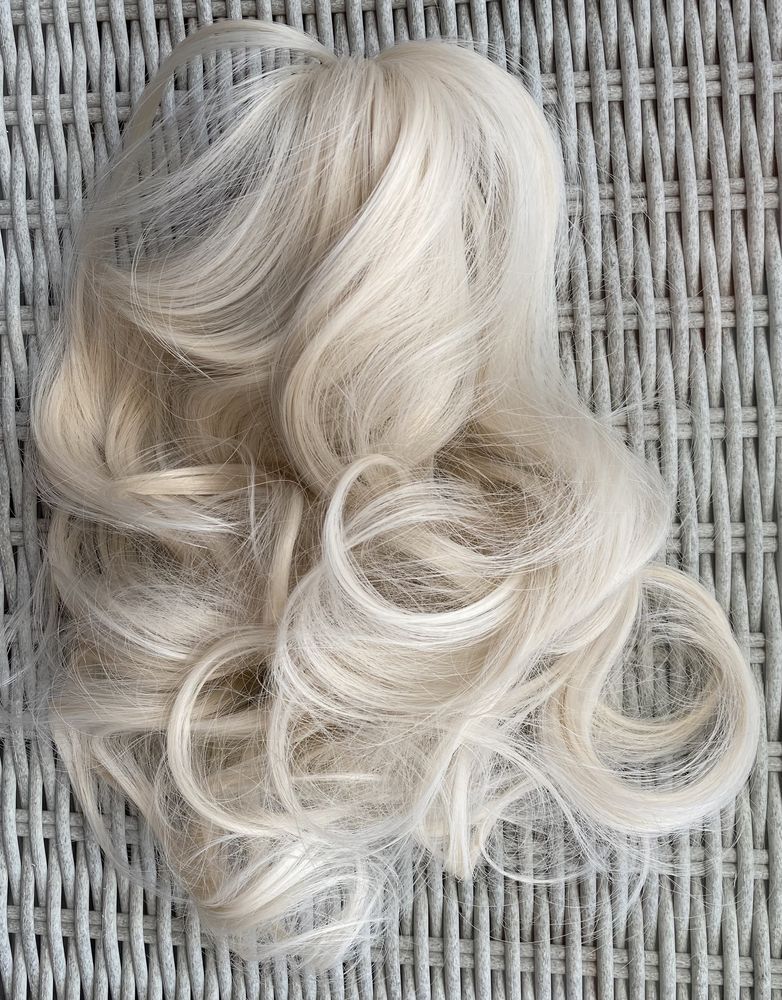 Premium Ultra włosy doczepiane, platynowy blond, 34 cm kucyk ( 623 )
