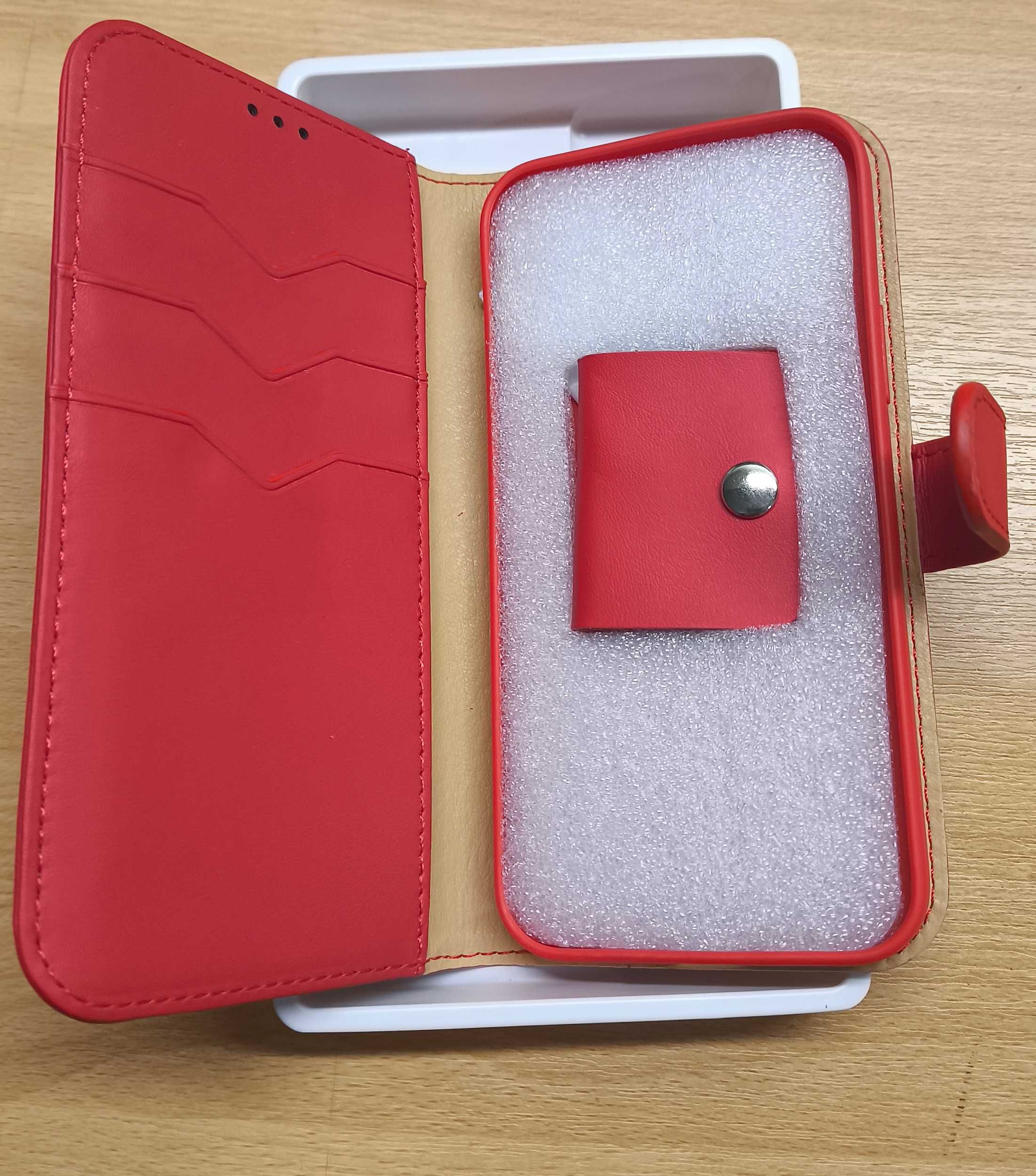 Etui z klapką do Apple iPhone 12 /12 Pro czerwony case futerał [2400]