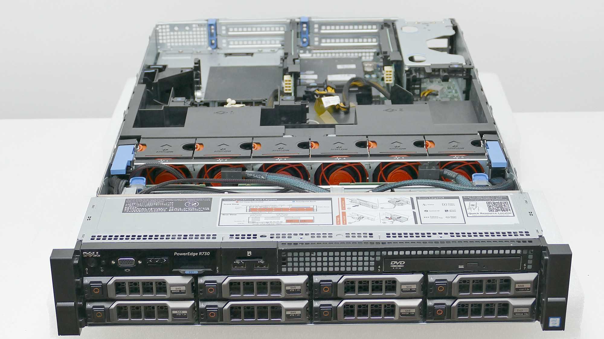 Serwer DELL R730 (16TB) 8 dysk SAS 2TB, 2xCPU, 64GB, 2xLAN 10G, 2xPSU