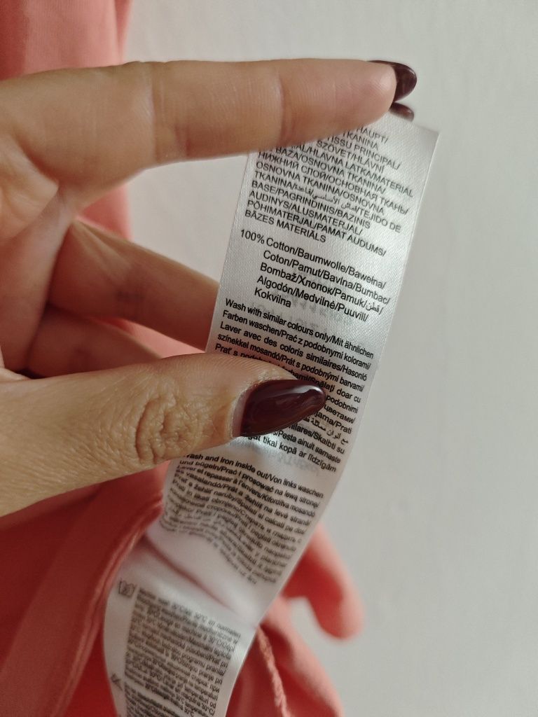 Łososiowa bluzka z krótkim rękawem Orsay L