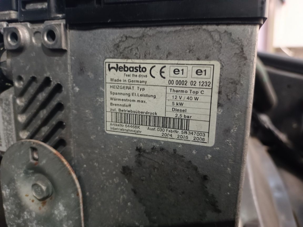 Komplet zestaw Webasto Diesel BMW X5 E53 Pilot T90 + moduł+ thermo top
