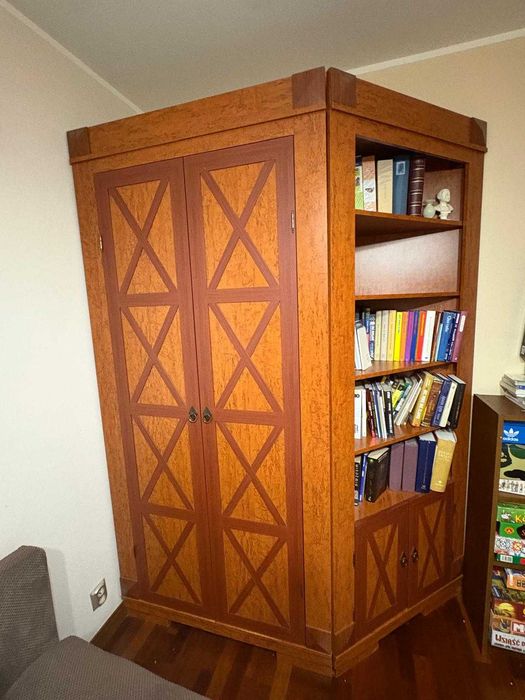 Szafa narożna z regałem