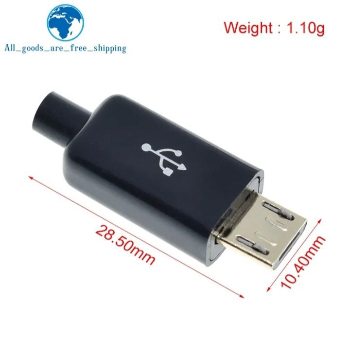 Micro USB 6 мм розбірний ціна за 10 шт