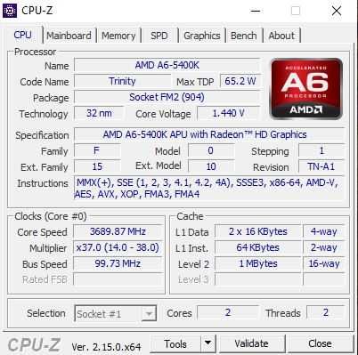 Computador AMD A6-5400K