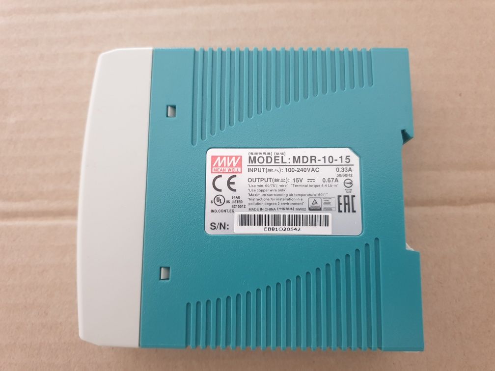 Zasilacze na szynę DIN Mean Well MDR-10-15 15 Volt szt. 2