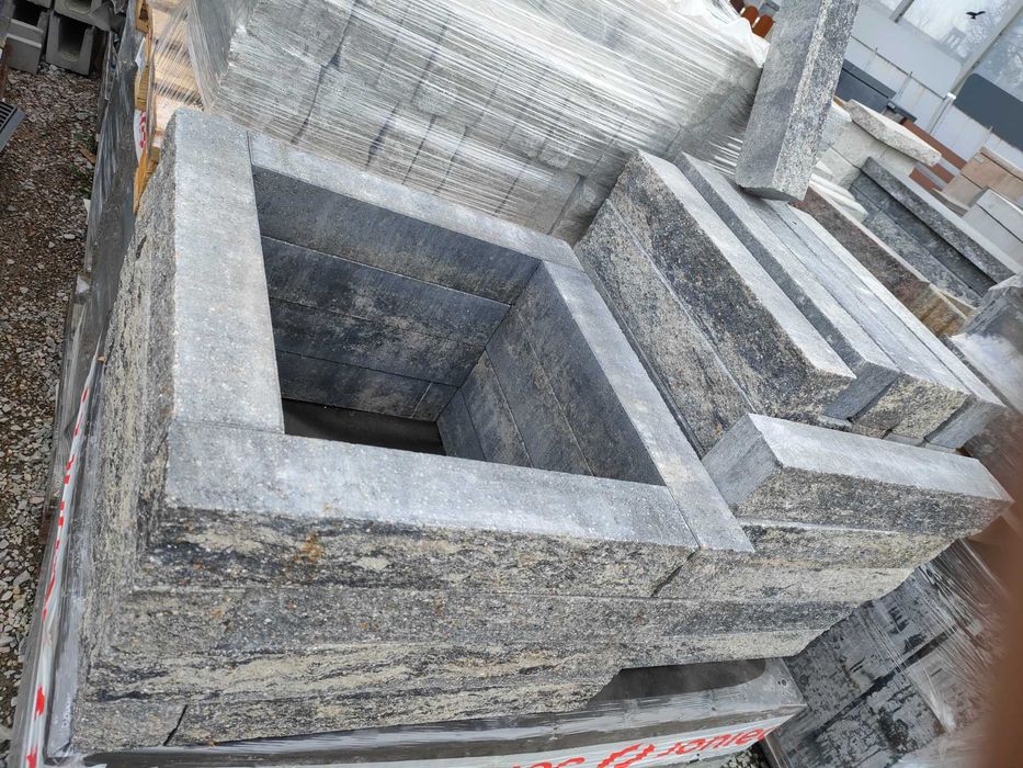 Cegła do budowy grilla palisada obrzeże łupane łupana palisady 38x15x6