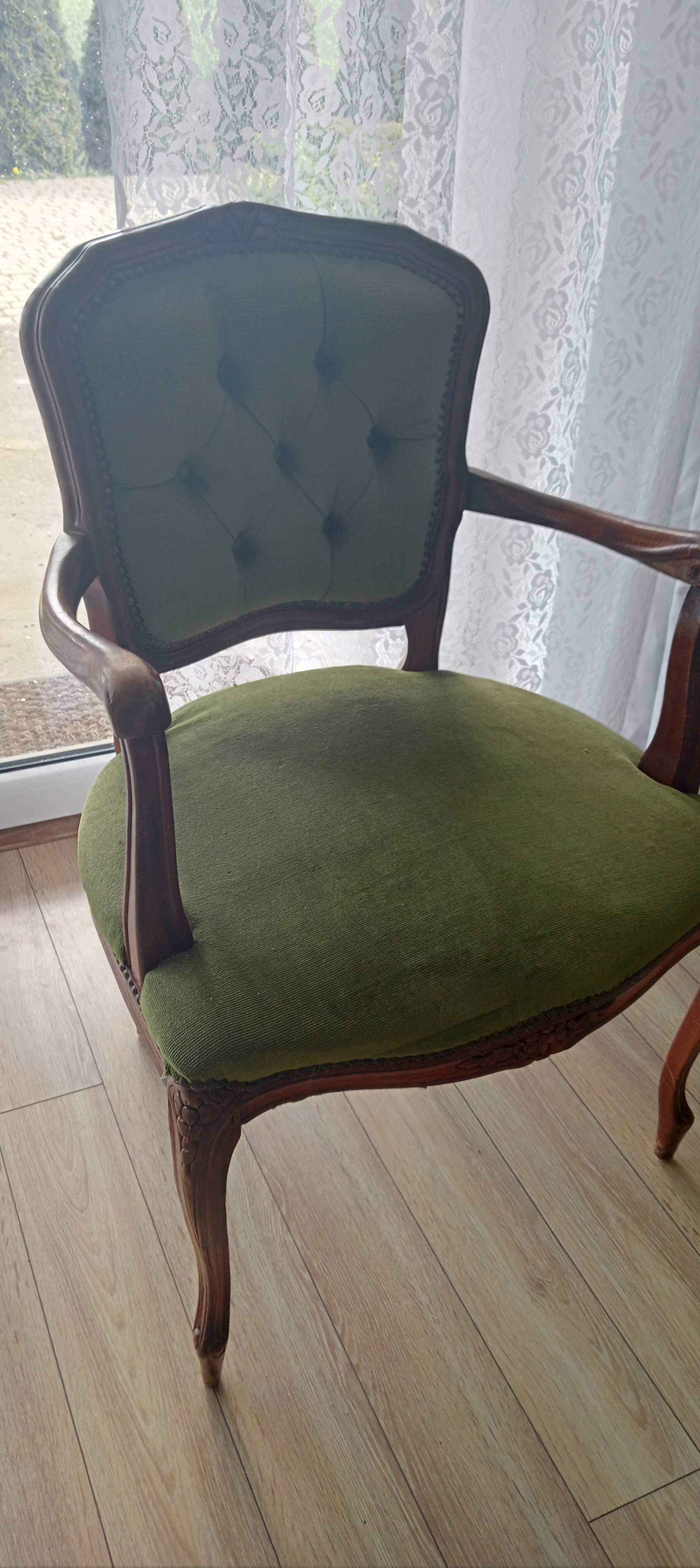 Fotel Ludwik, krzesło, kolor zielony