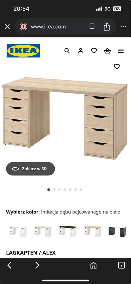 Biurko Ikea Lagkapten