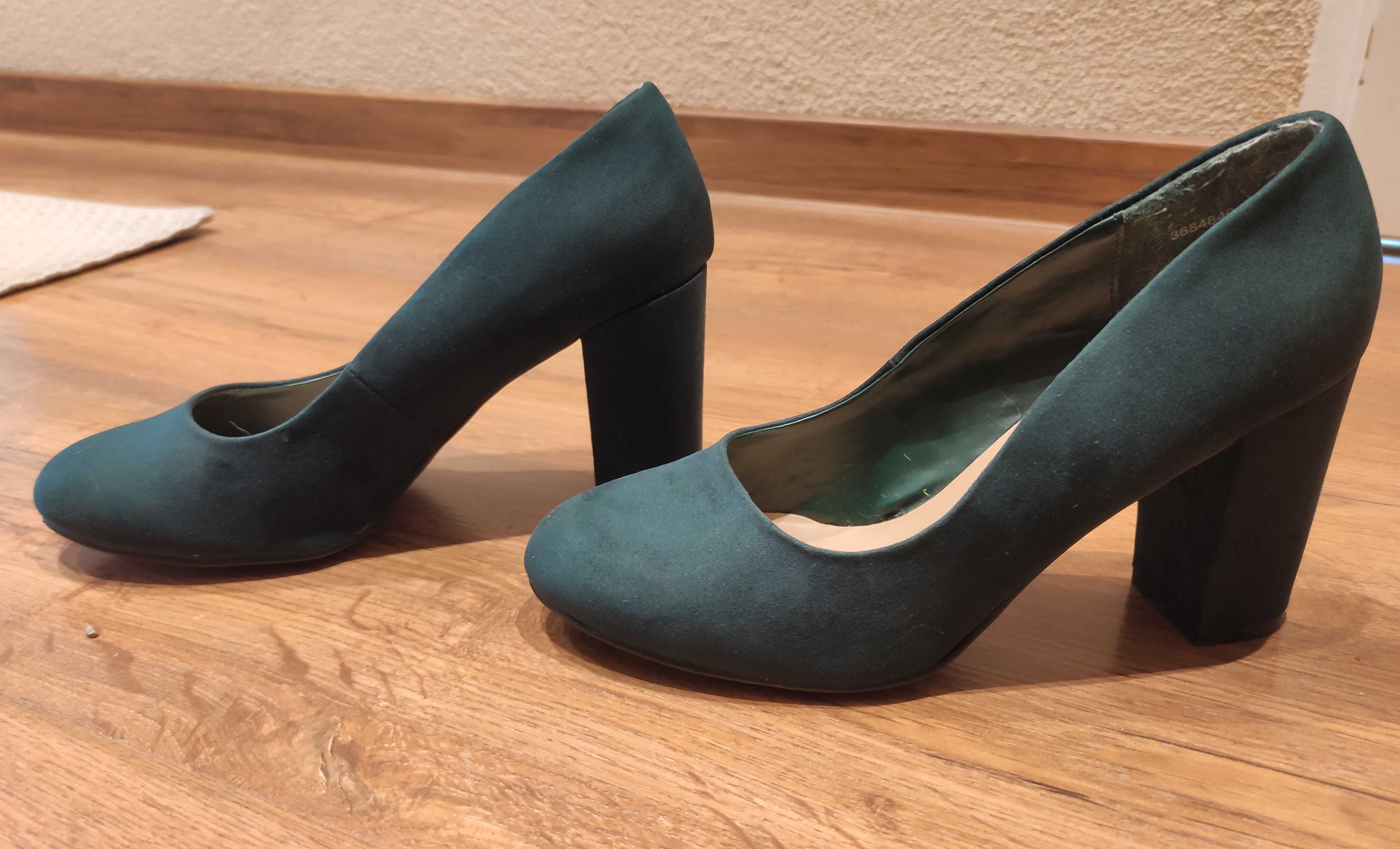 Buty wysokie na obcasie zielone rozm. 40/40,5, New Look
