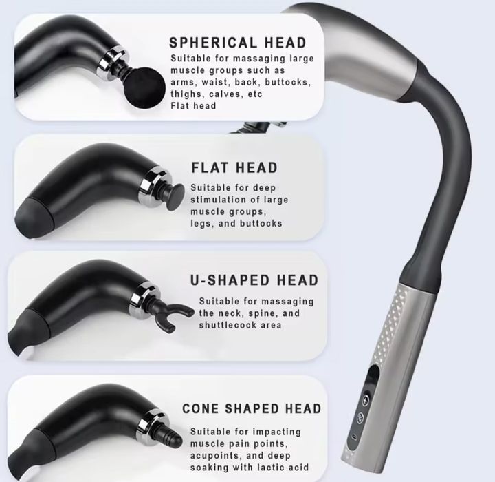 Masażer do mięśni LCD Czarny