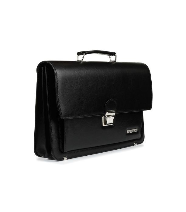 Czarna aktówka NESESER męska eko skóra elegancka