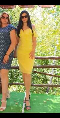 Жовта сукня прошва розмір 46 стан нової