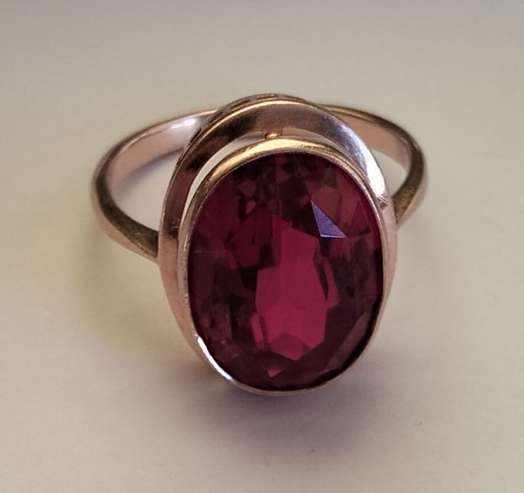 Кольцо с рубином золото 583 пробы СССР