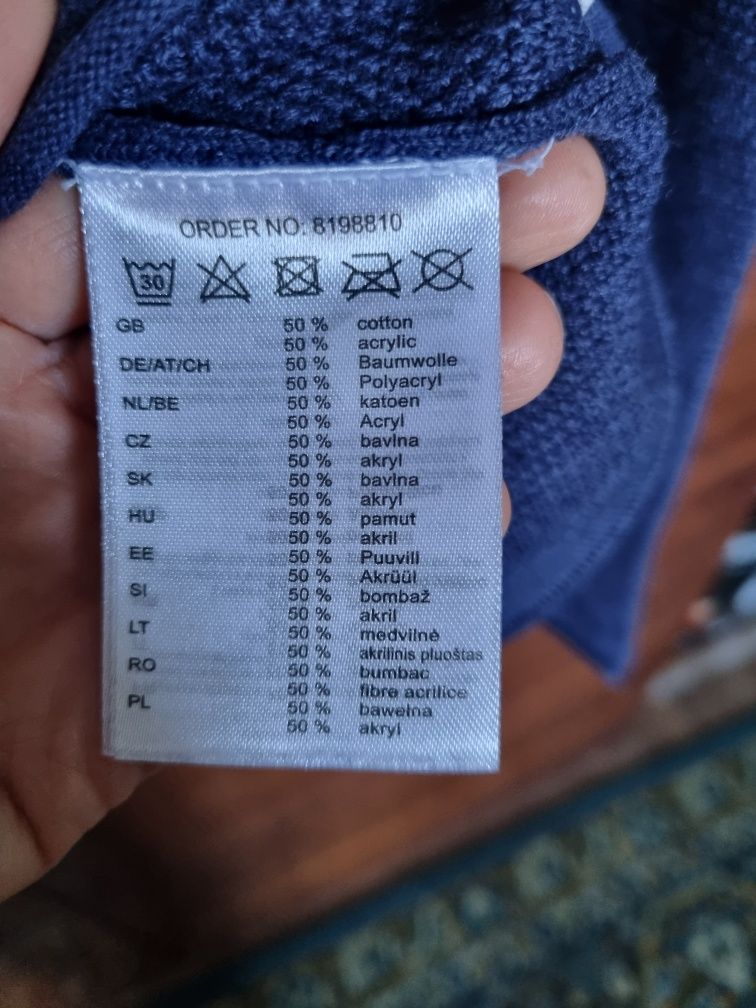 Мужской свитер, Германия. 50% cotton, 50% acrylic