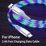 Светящиеся USB кабель для iPhone и переходник на Type-C..