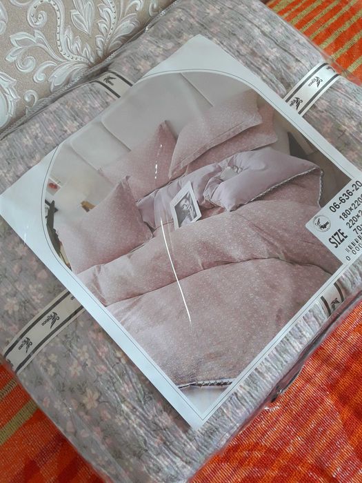 Двоспальна постільна білизна -  Муслін . Гарна якість !