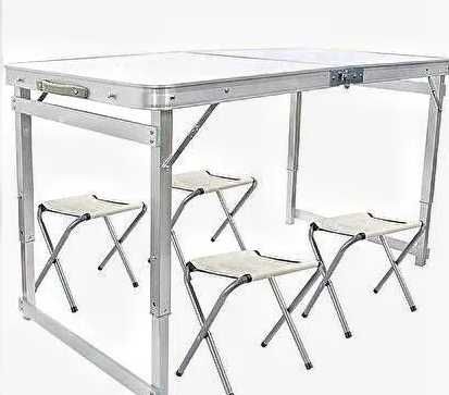 Стол складной усиленный с 4 стульями для пикника. Раскладной столик