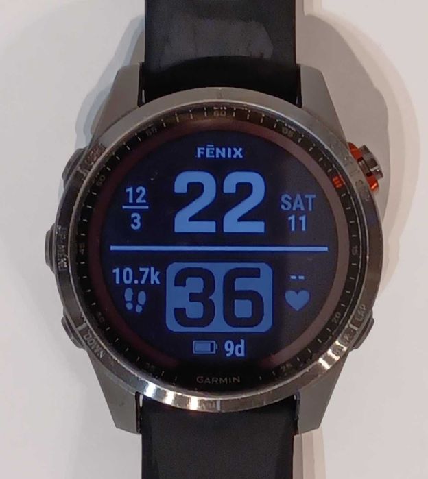 Garmin Fenix 7S Solar, czarny, 42mm