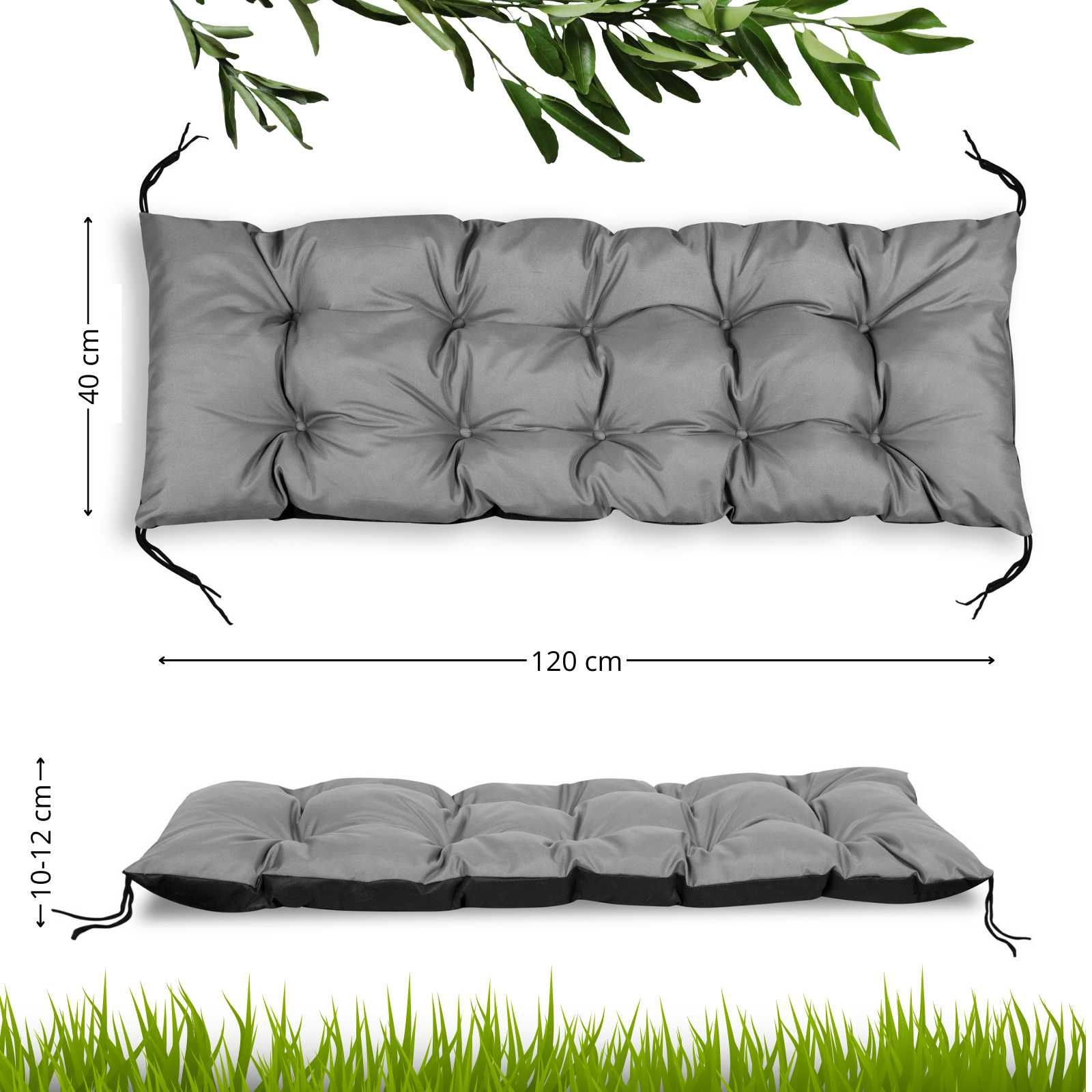 Zestaw 2 poduszek ogrodowych 120x40 i 120x80 cm, wodoodporne