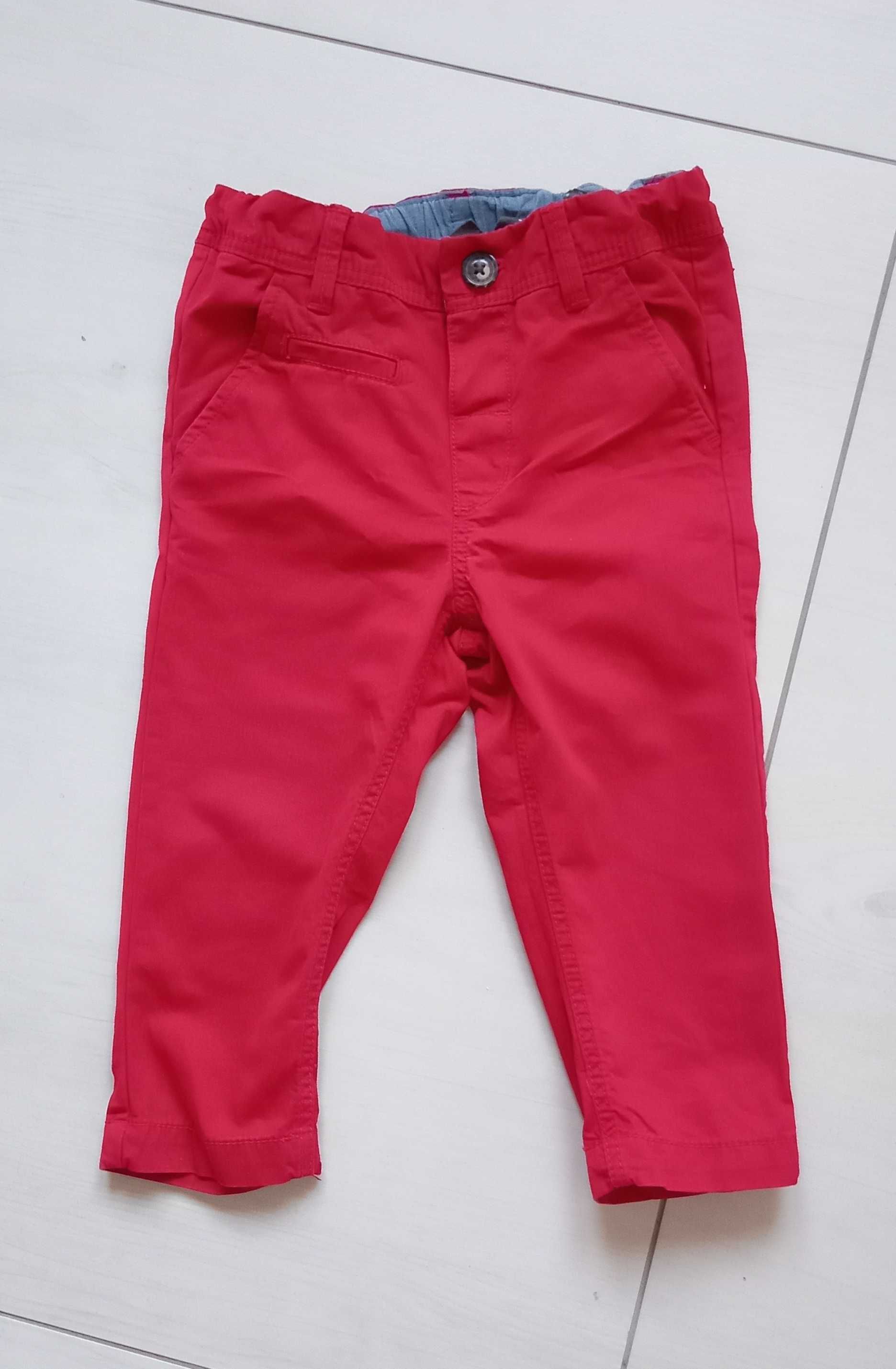 Spodnie materiałowe H&M 74 cm 6/9 m chłopiec