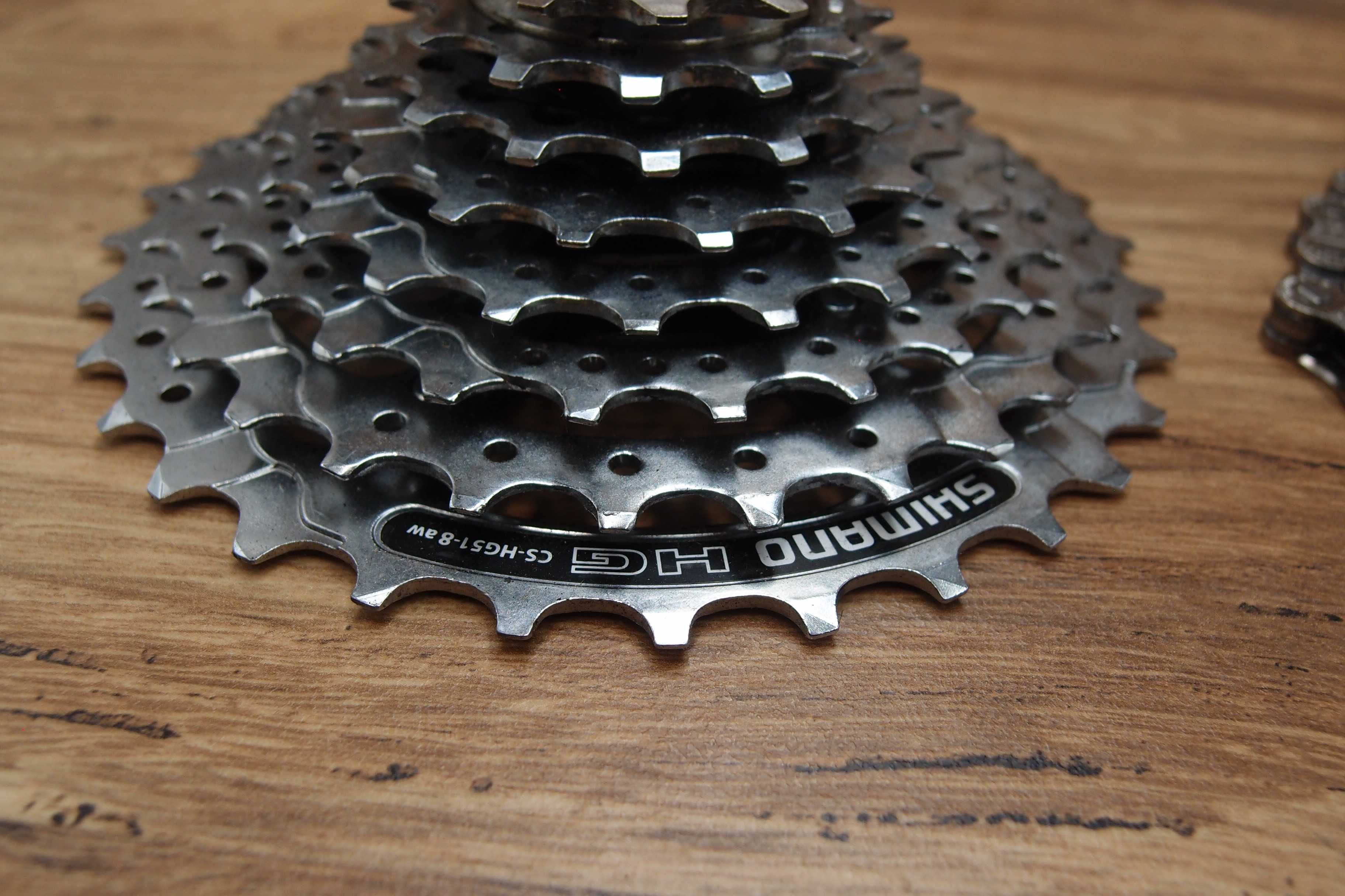 kaseta rowerowa Shimano CS-HG51-8 + łańcuch Shimano HG