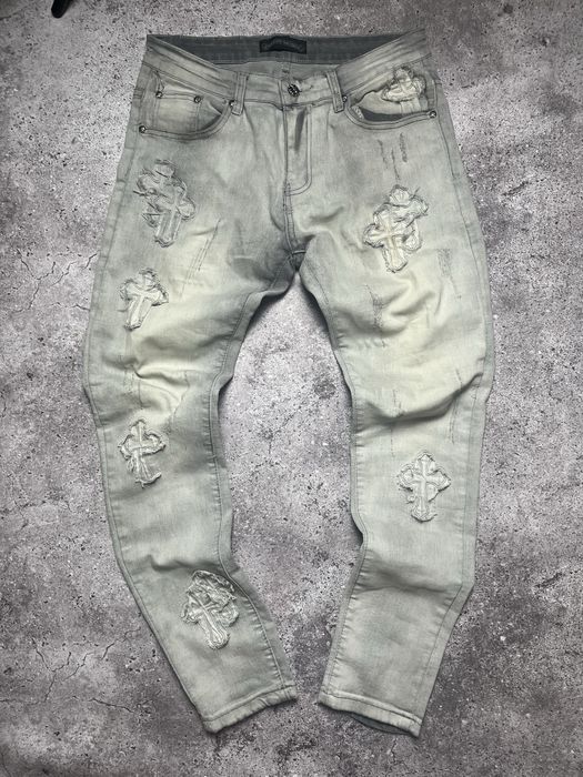 Slim jeans Chrome Hearts джинси skinny