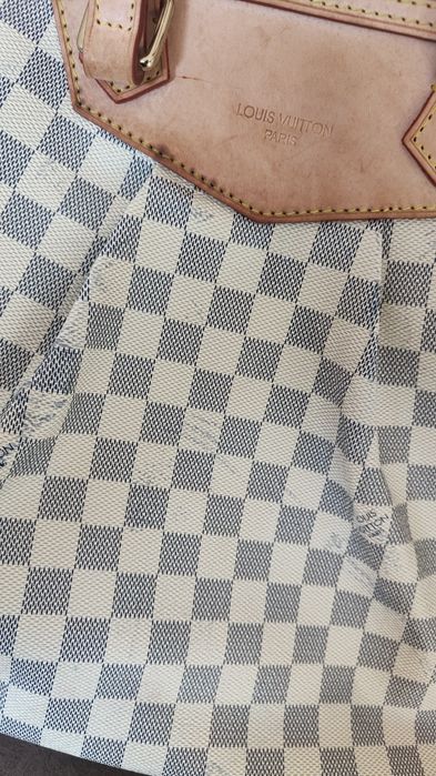 Duża torba LV elementy ze skóry naturalnej