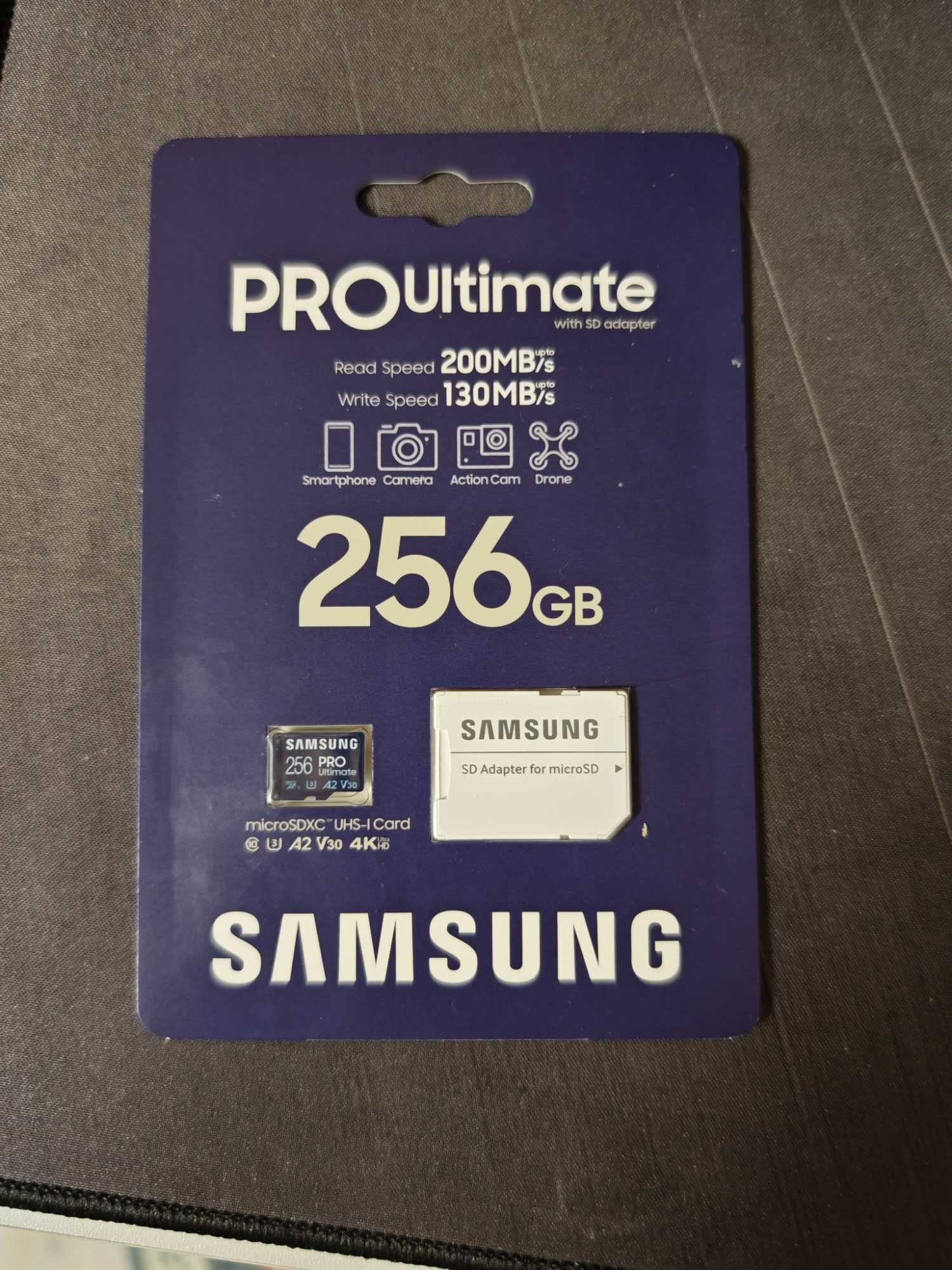 Samsung PRO Ultimate 256GB microSDXC Memory Card + Adapter  MY256SA/AM