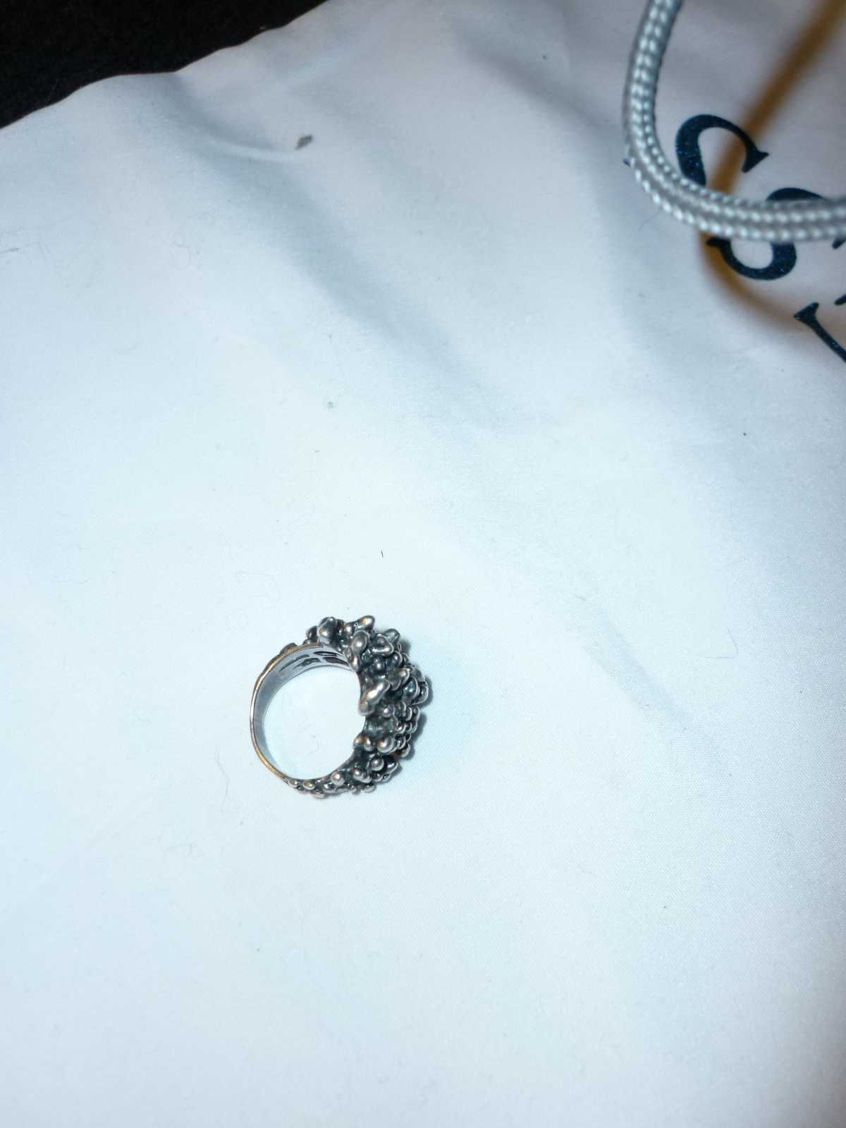 Artystyczna biżuteria 925 srebro pierścionek duży
