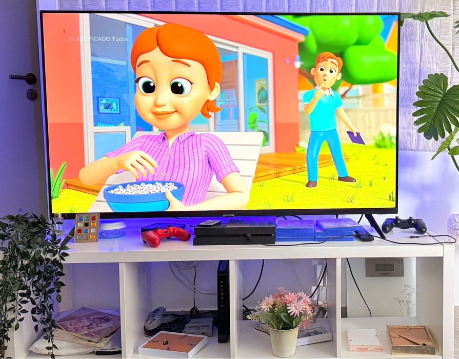 TV Samsung 55” + rack branco