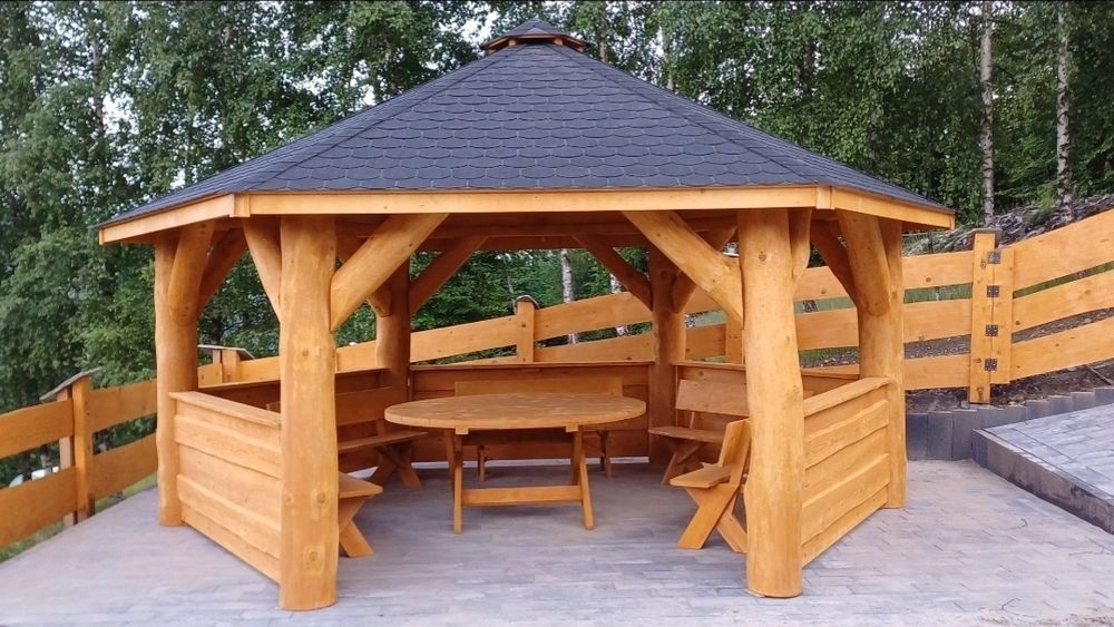 Altana.Altany z bali.Altany ogrodowe.