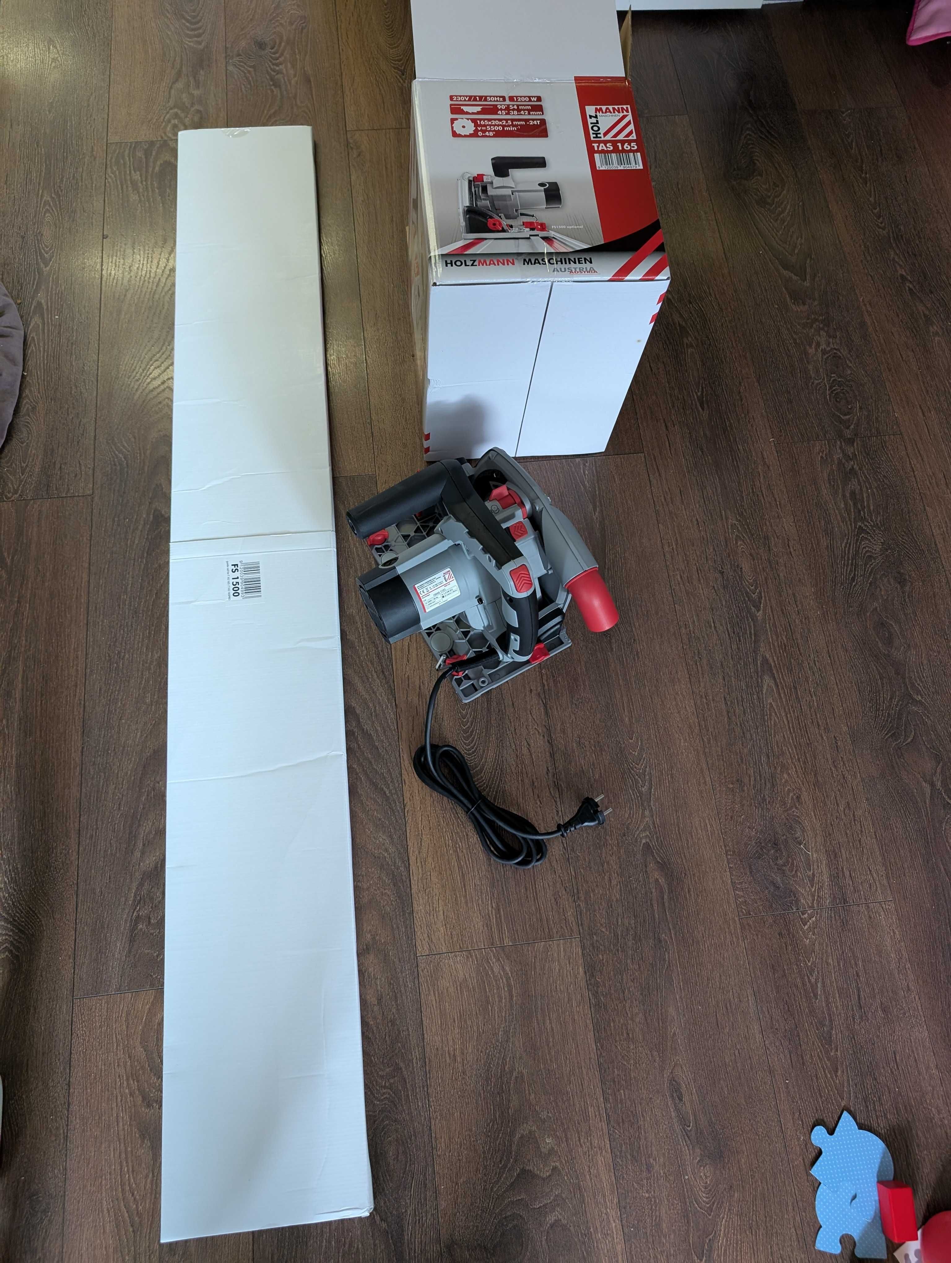 Zagłębiarka tarczowa  pilarka szyna 1,5M tarcza 165MM TAS165