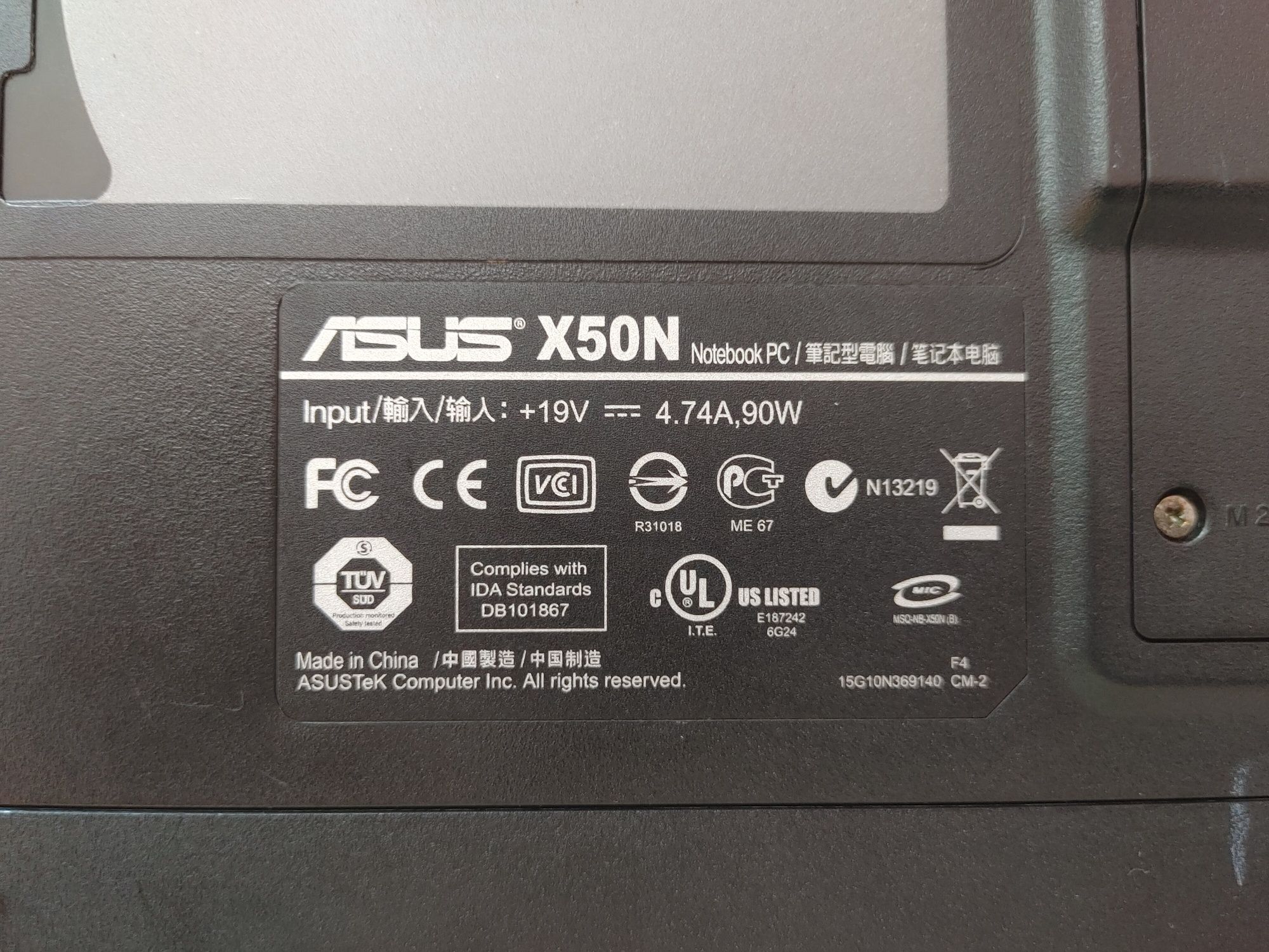 Ноутбук Asus X50N