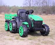 Autko na akumulator WIELKI TRAKTOR Z PRZYCZEPĄ dzieci pojazd zabawka