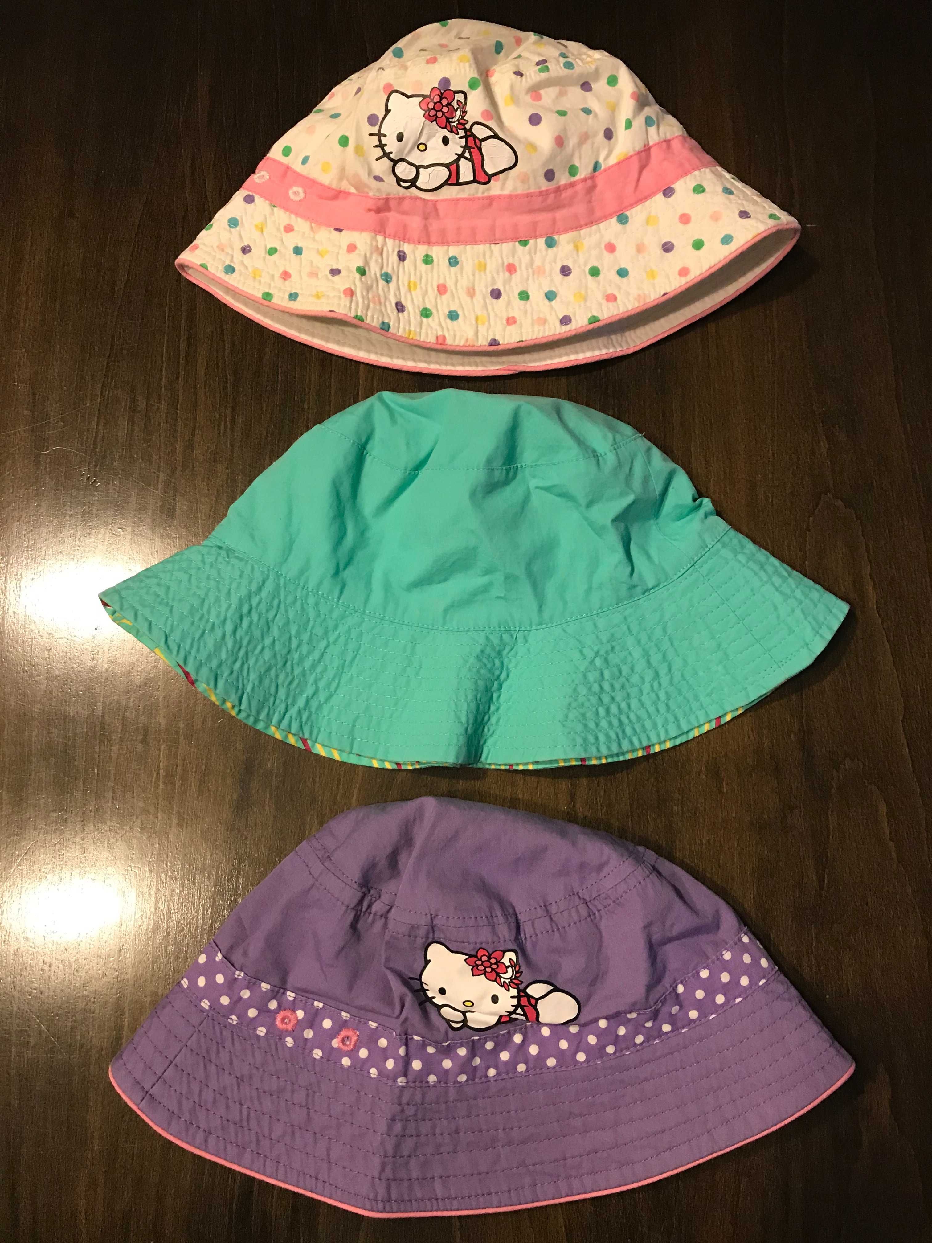 Kapelusze czapki na lato Hello Kitty 3-6 lat 50-51 cm 3 sztuki H&M