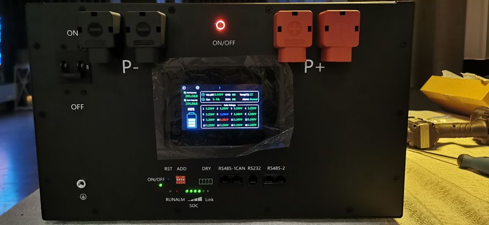 Magazyn energii 48V 14.4 - 16kWh Lifepo4 JK BMS V19 UART gaśnica