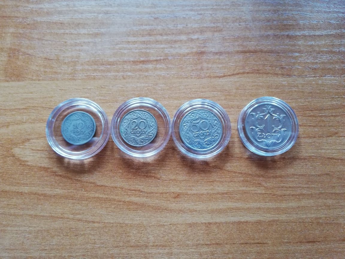 Monety 10groszy,20 groszy, 50 groszy, 1 zloty 1923/1929