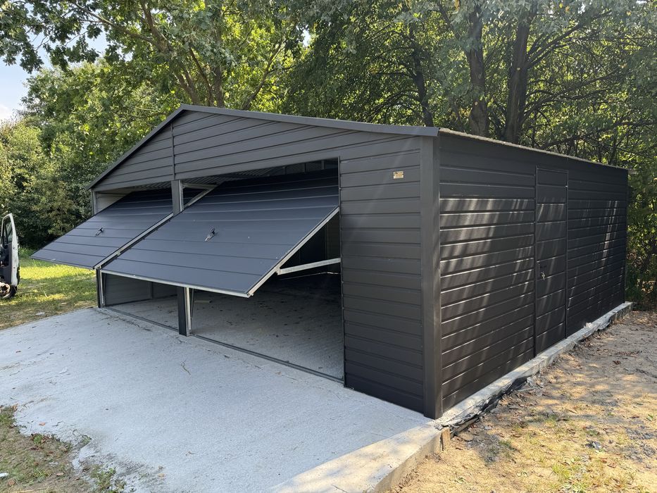 Garaz blaszany 7x6 ocynkowany profil zamkniety