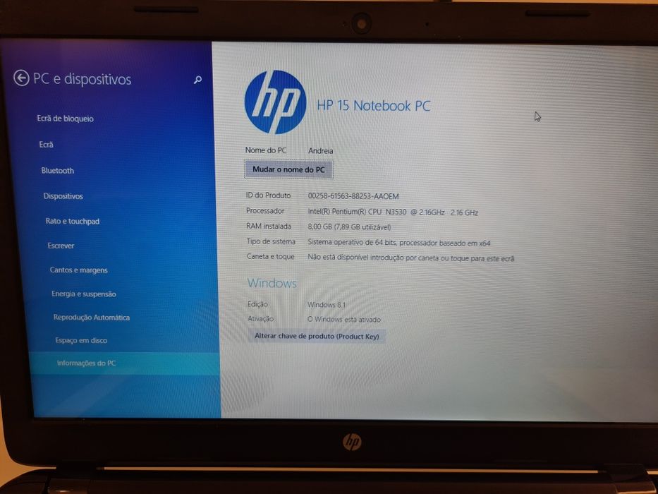 HP 15-r006np Novo