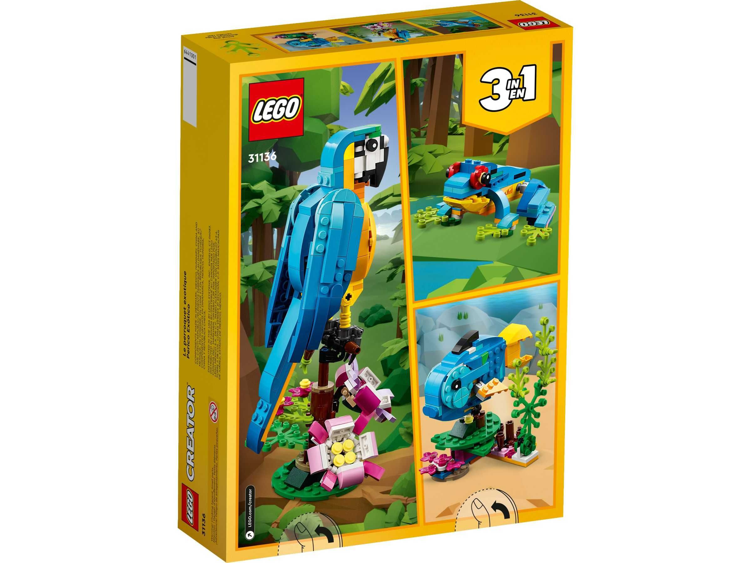 8 zestawów LEGO® 31136 Creator 3w1 - Egzotyczna papuga